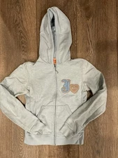 Vintage Y2K Juicy Couture Made In USA Zip Up Jacket Size Small Baby Blue