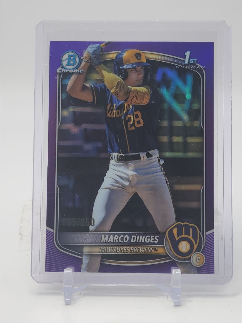 MARCO DINGES 2025 BOWMAN CHROME 1ST PURPLE BREWERS /250 Q1702