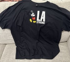 2025 Disneyland Parks Shirt Short Sleeve Disneyland LA Strong Mickey Black 4XL
