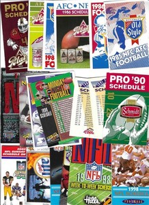 NFL Composite Schedules - 47 schedule lot- * 1983 - 2008 * -  No Dupes