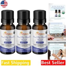 Organic Tooth Oil 3pk Fluoride Free Rinse, USA Made, Essential Oils, Fresh
