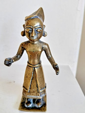 Antique indian India brass statue figurine, untypical,5 inches high, solid