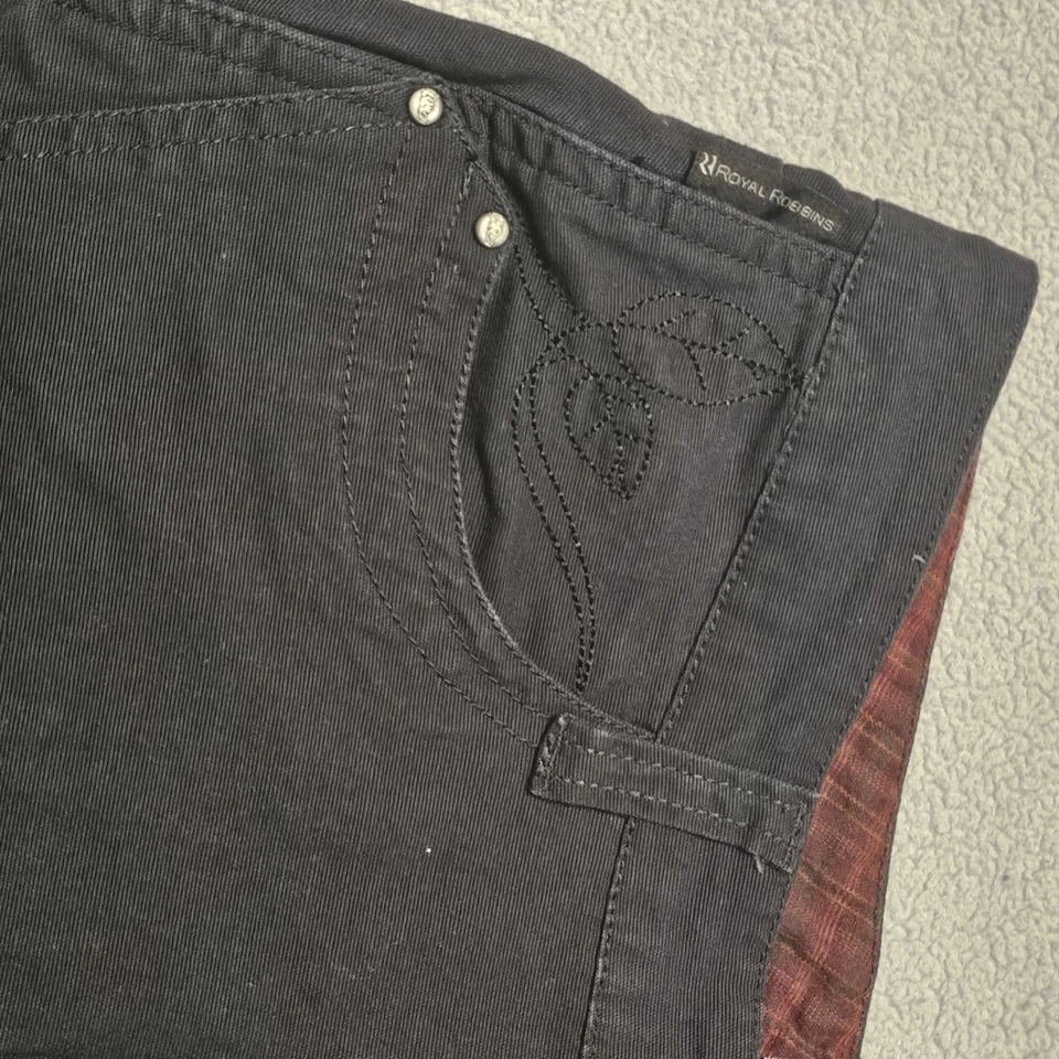 Falda de lona Royal Robbins línea A negra carbón para mujer talla 2 bolsillos Foto 4 de 4