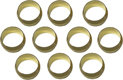 Brass Compression Fitting Ferrule Sleeve Tube Fitting - 1/2'' Tube OD