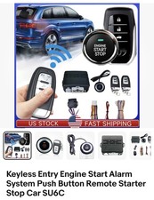 Car Alarm Remote Start Su6c Keyless Entry Push Button Engine Start 2 Remotes Car Alarm Remote Start Su6c Keyless Entry Push Button Engine Start 2 Remotes