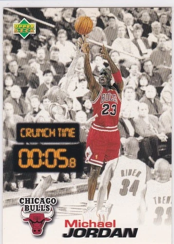 MICHAEL JORDAN Chicago Bull Upper Deck Basketball CRUNCH TIME #05/40 INSERT CARD