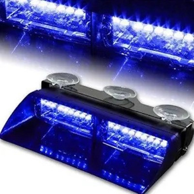 16-led 18 Flashing Mode Emergency Vehicle Dash Warning Strobe Flas Color: Blue