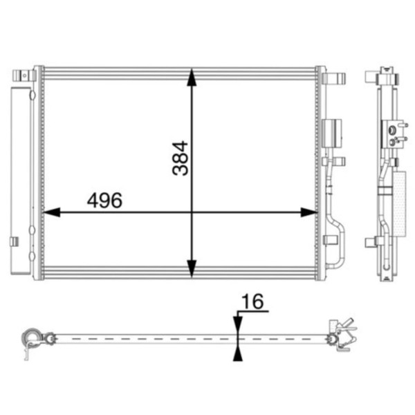 Kondensator Klimaanlage Mahle AC 62 000P FüR Hyundai Kia Tucson Sportage IV-image