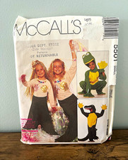 McCall's 5501 Child Unisex Kids Halloween Costume Sewing Pattern Vintage Uncut