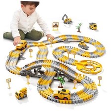 Toddlers Construction Toys Gifts for 3 4 5 6 Years Old Boys Kids, Race Tracks