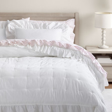 Best Seller Pottery Barn Teen Washed Cotton Ruffle Comforter Twin/Twin XL