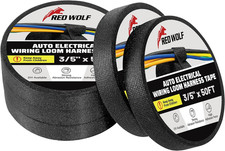Wire Electrical Tape, 3/5 Inch x 50 Feet 5-Roll, Felt Cloth Electric Tape Noi...