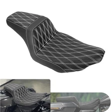 Driver Passenger Seat White Stitching For Harley 2023-2025 CVO Road Street Glide