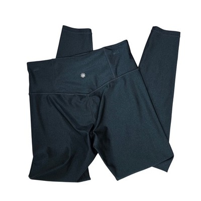 Athleta Elation Sheen Tight 7/8 Leggings Dark Green Teal High Rise Yoga Size M