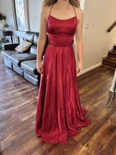 Sherri Hill Designer Elegant Satin Glam Size 6 Red Formal / Prom