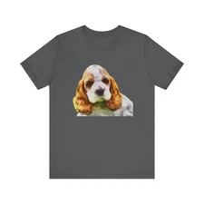 Cocker Spaniel 'Hogan' Unisex Jersey Short Sleeve Tee by DoggyLips ™ -
