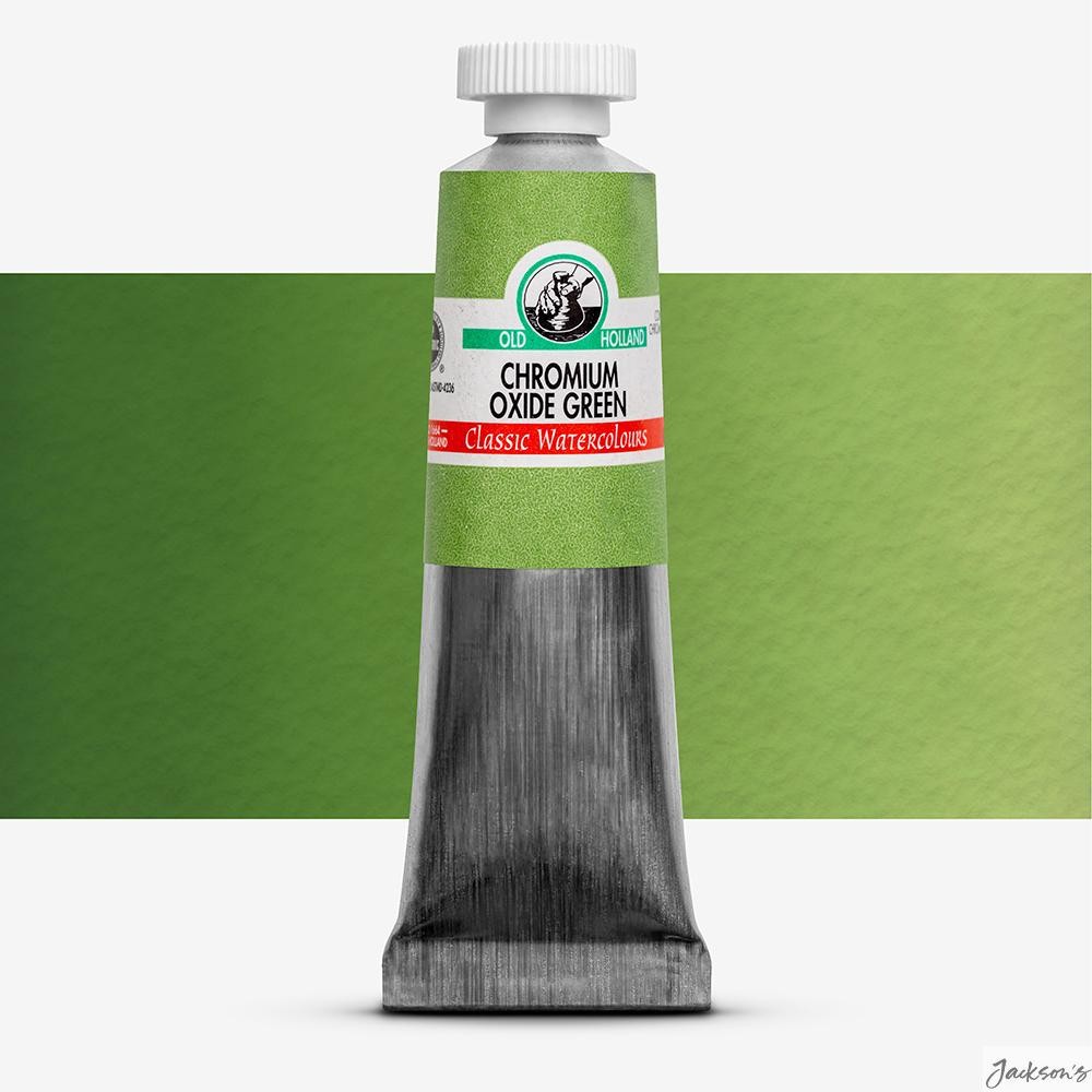 Old Holland Watercolour Paint Chromium Oxide Green 18ml Tube For Artists