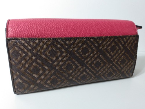 Liz Claiborne Envelope Clutch Wallet Women's Brown and Magenta NWT - Picture 4 of 11
