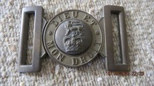 Vintage British General Service Brass Belt Buckle DIEU ET MON DROIT