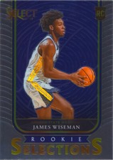 James Wiseman RC 2020-21 Select Basketball Rookie Selections Insert Card #4 GSW