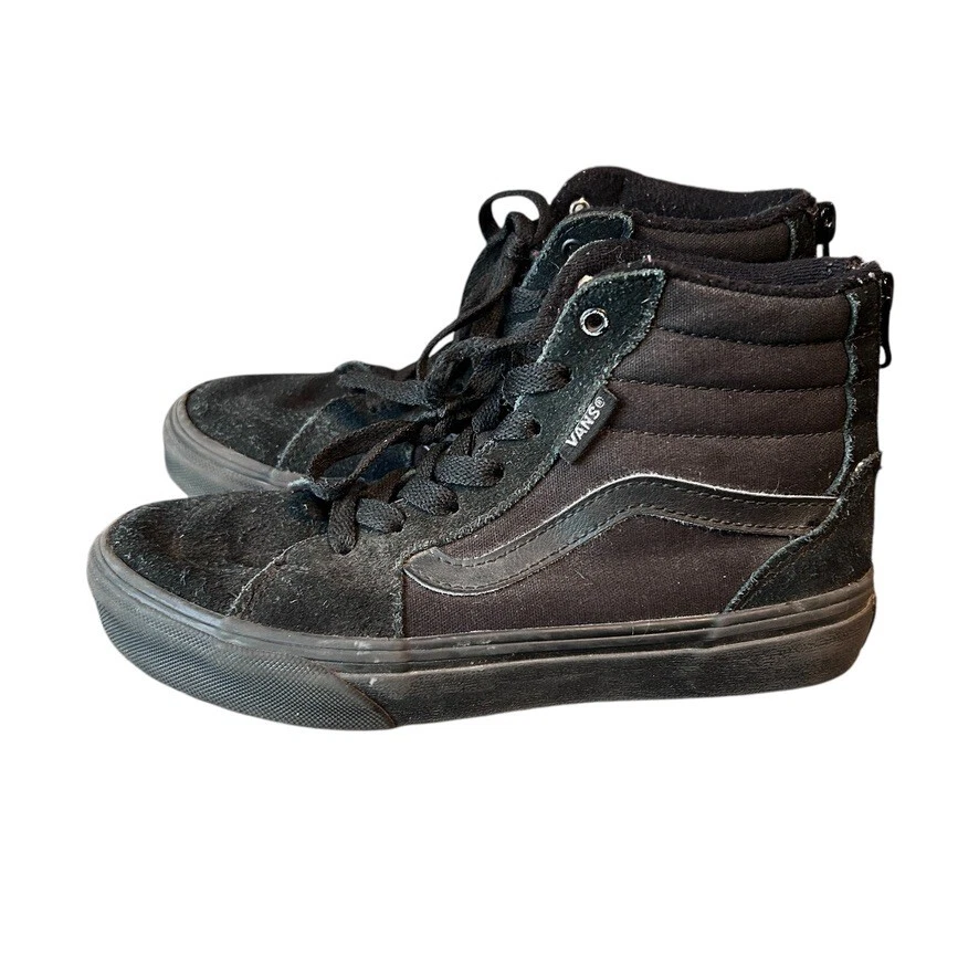 Vans Sk8 Zapatos con Cremallera Alta Tenis Triple Negro Prendas para el torso Alto Juvenil Talla 2.0 Foto 3 de 4