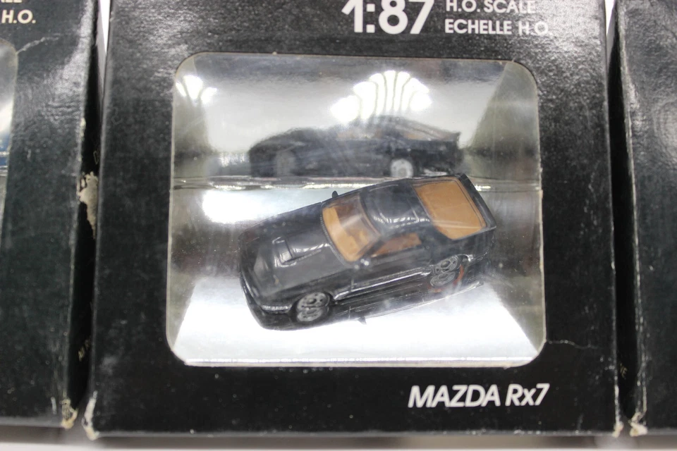 Monogram Mini Exacts HO Jaguar XKE Mazda RX7 '62 Ferrari 250 GTO 1:87 Lot of 3 - Image 3 of 4