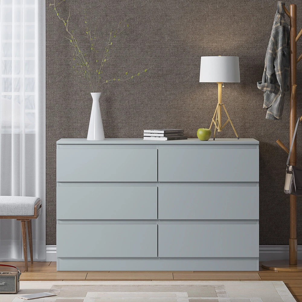 6 drawer grey sale chest of drawers