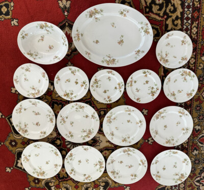 Antique Haviland Limoges France Fine China Porcelain Maple Leaf