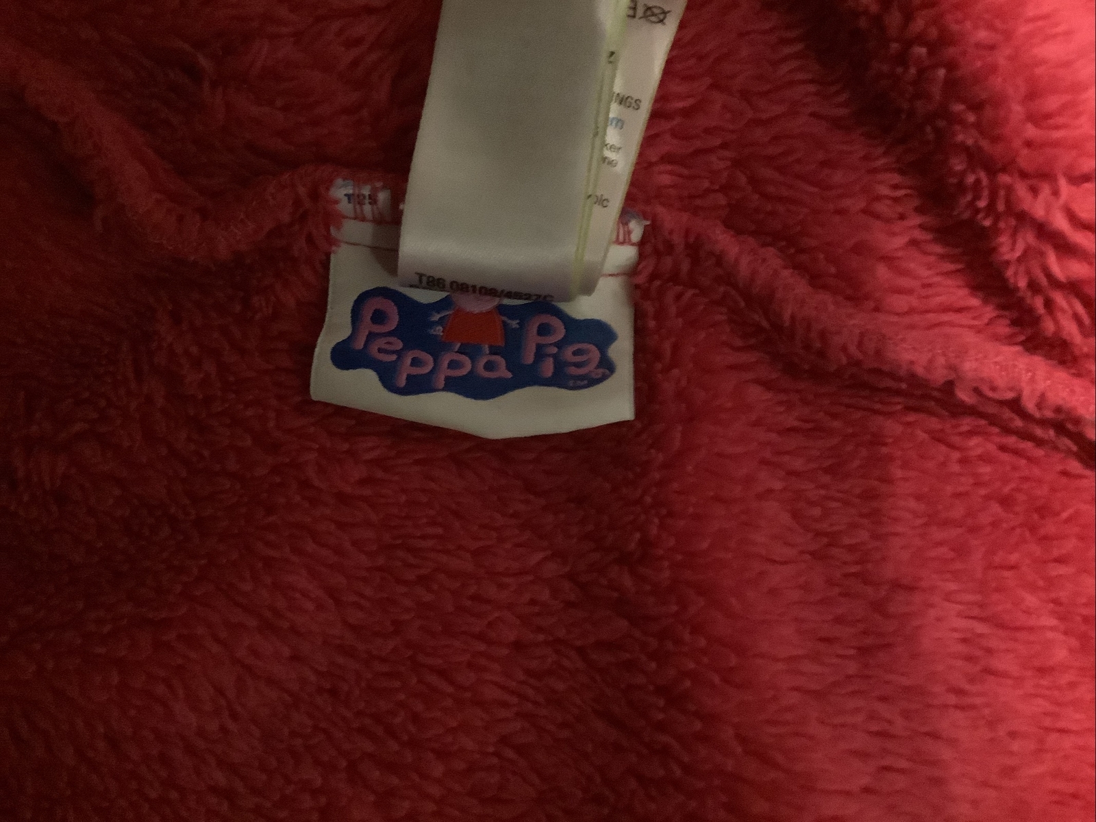Girls Marks And Spencer Dark Pink Peppa Pig Hooded Dressing Gown Age 2