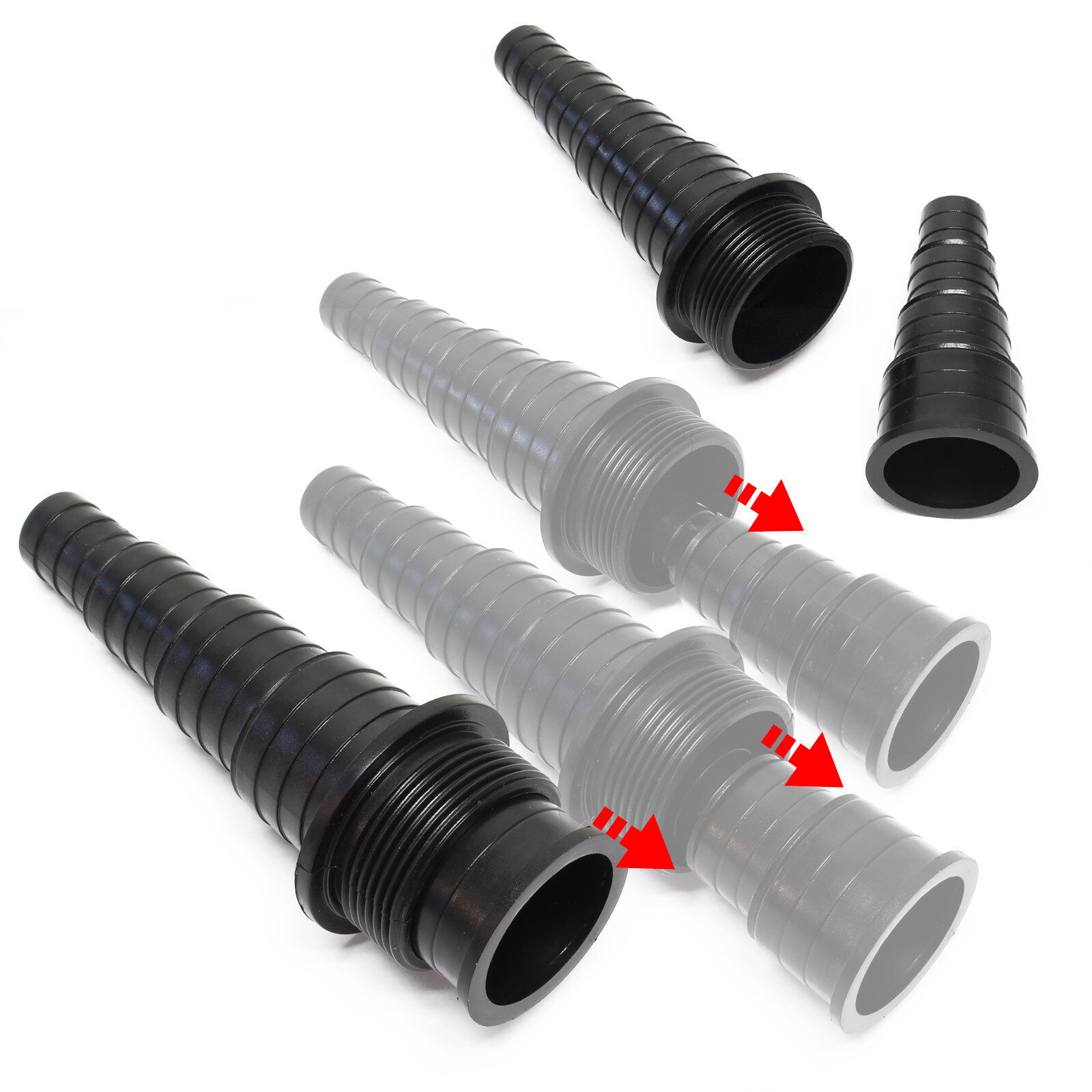 TTSchlauchverbinder 19/25/32/38mm Verbinder Teichschlauch Bachlauf