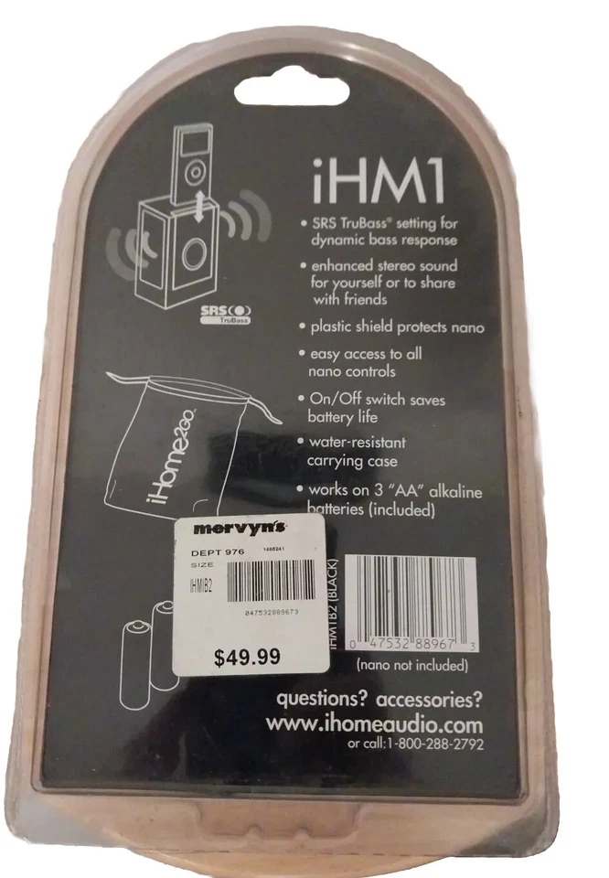 iHome 2GO iHM1 Speaker System 4 Nano Stereo Sound RARE 976 White 2006 MERVYNS US - Image 2 of 4
