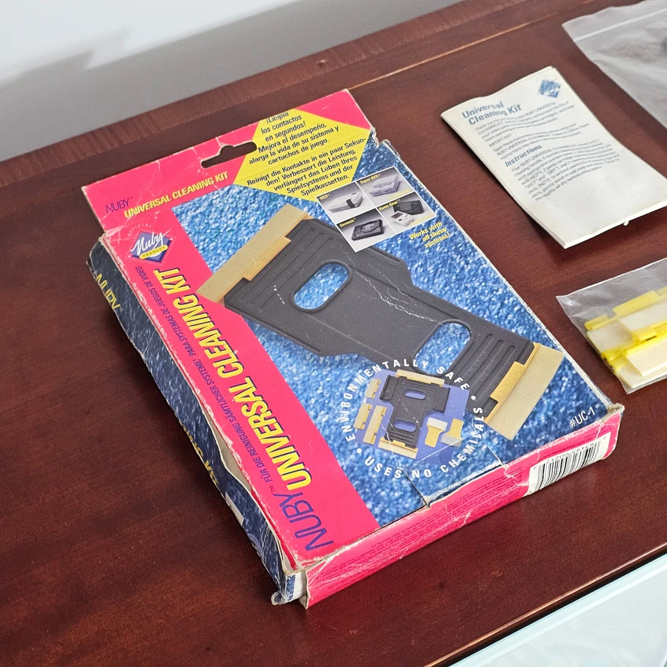 1993 Nintendo NES Super SNES Sega Genesis Game Gear Boy gb NUBY CLEANING KIT cib - Image 3 of 3
