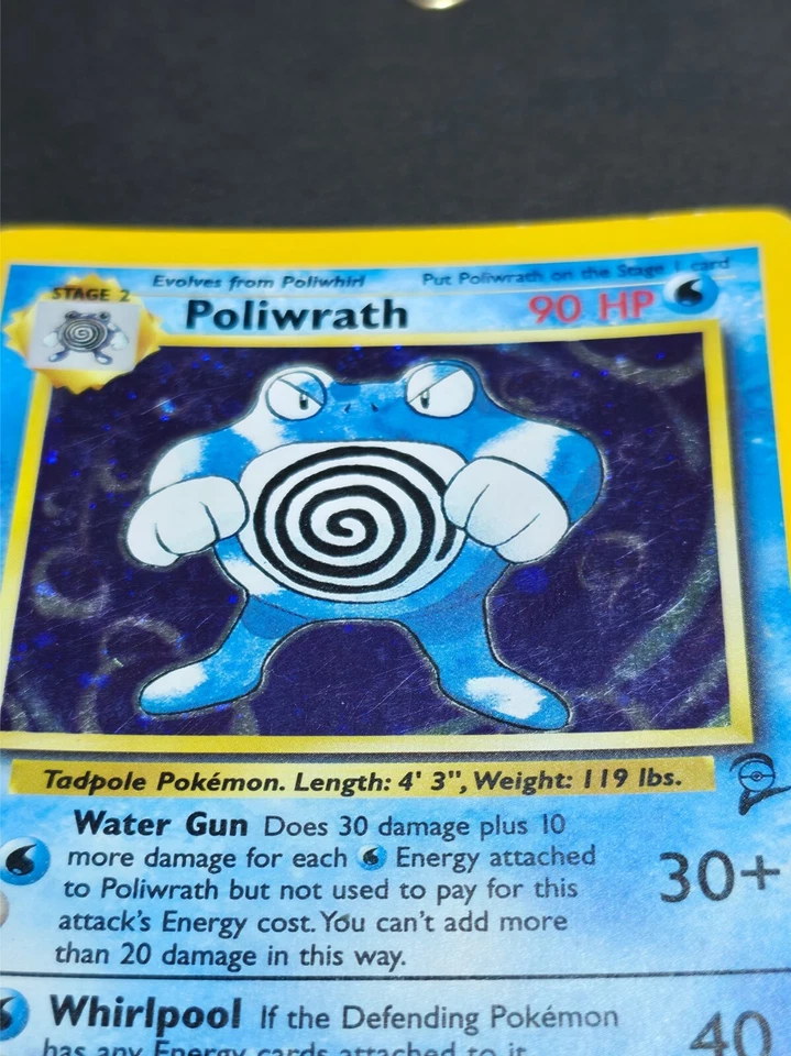 Pokemon Poliwrath 15/130 Holo | Set Base 2 Vintage Inglese | Good - Immagine 4 di 4