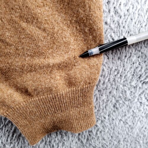 Uniqlo 100% Cashmere Sweater Womens L large Beige Crew Neck Long Pullover Jumper - Picture 5 of 24