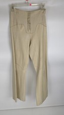 Vintage Handmade Cream Leather Pants