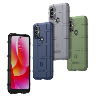 For Motorola G Pure 2021 Rugged Shockproof Shield Soft Rubber Armor Case Cover