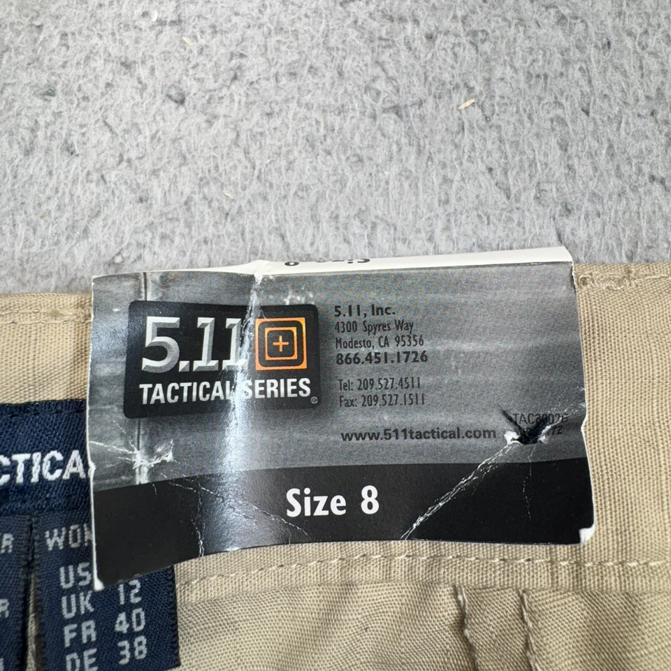 Shorts táticos femininos 511 8 cáqui carga Taclite Pro Ripstop combate caminhada trabalho - Imagem 3 de 4