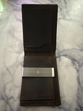 Serman Money Clip Wallet Serman Brown Leather Bifold Wallet Serman Money Clip