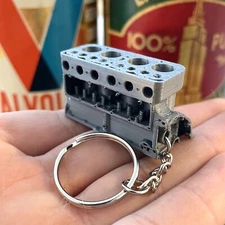 Ford Model A Engine Block Keychain - Model A Ford 4 cylinder - Engine Keyring