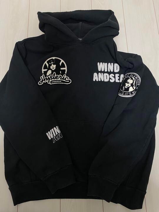 Used Hysteric Glamour × WIND AND SEA Collaboration Hoodie, L Used Hysteric Glamour × WIND AND SEA Collaboration Hoodie, L