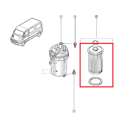 Filtre Gasole Renault Trafic - Master Original 7701206928 - Picture 2 of 8