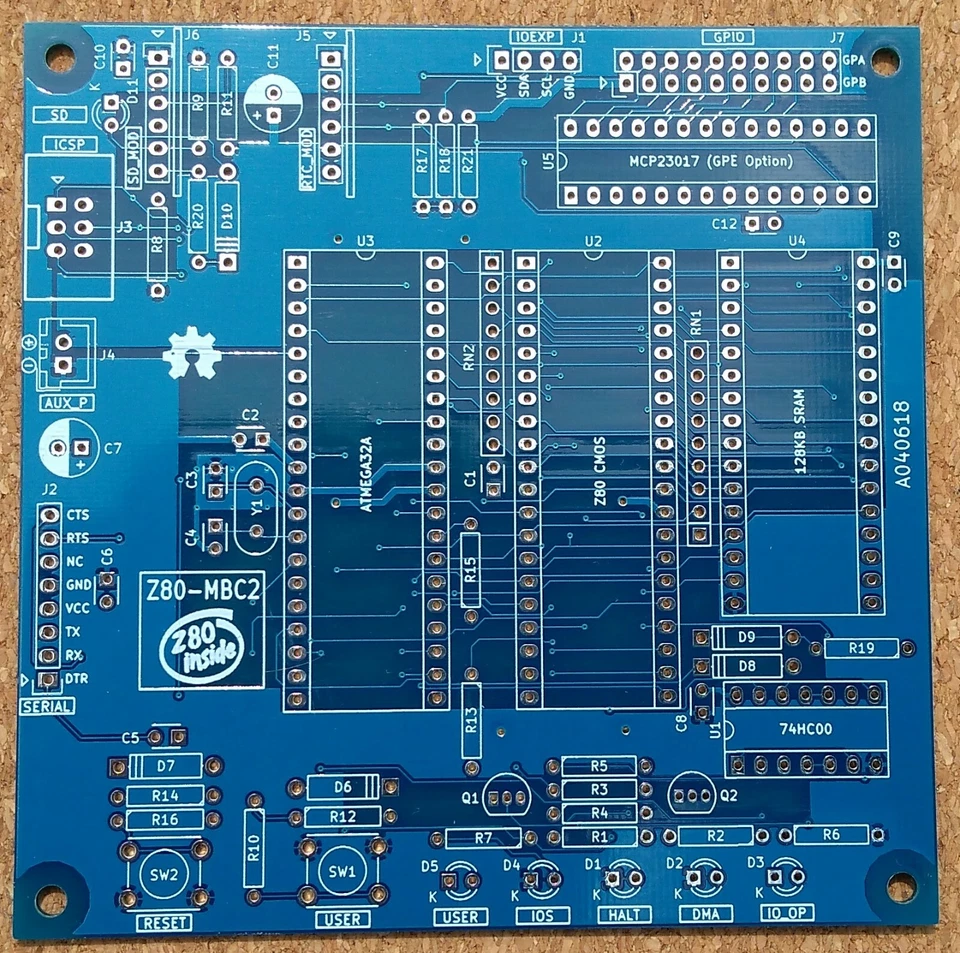 Scheda PCB Z80-MBC2 SBC