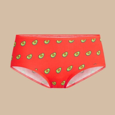 Me Undies Women's L Avocado Pattern Cotton Hipster Panties Underwear Orange