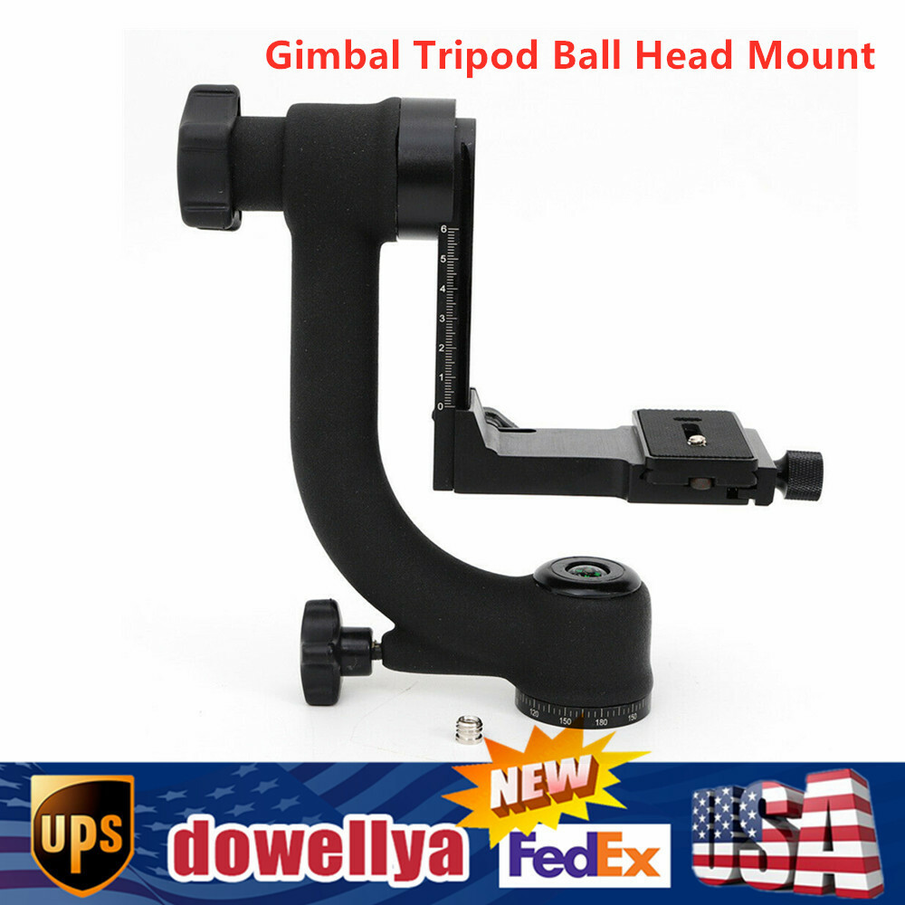 For Telephoto Lens DSLR Camera 360?? Tripod Panoramic Gimbal Pan Head Ball Mount