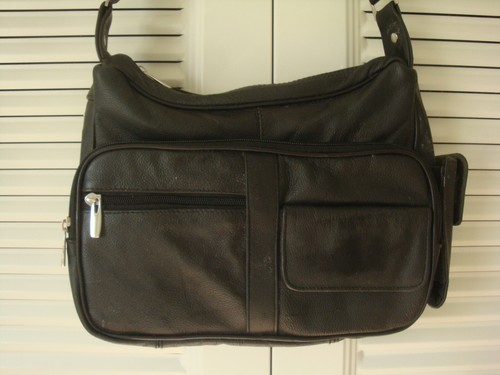 Roma Leathers CONCEALMENT PURSE Crossbody - BLACK - 7081