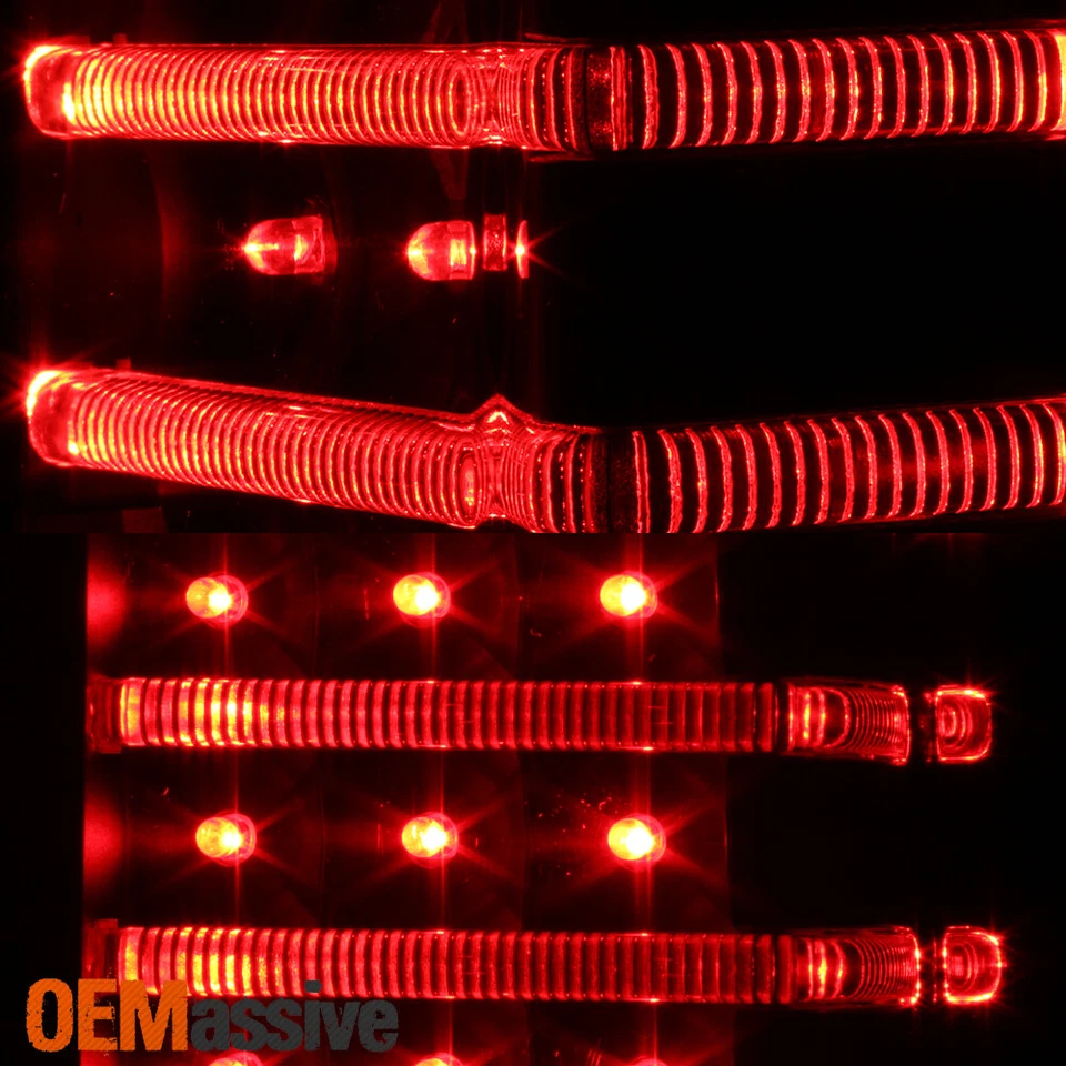 Se adapta a 06-10 Hummer H3 luces traseras LED completas negras + lámparas de tubo de luz LED izquierda + derecha Foto 4 de 4