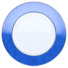 Platzteller blaue Fahne Limoges Medard de Noblat Chrysalis