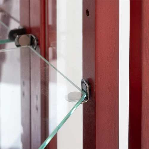 6 Shelf Corner Curio Display Cabinet,69.49"H Lighted Wooden Bar Glass Cabinet - Picture 47 of 47