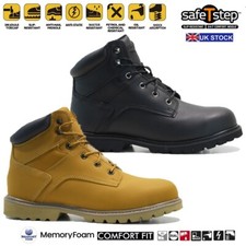 MENS STEEL TOE CAP BOOTS  ARMY COMBAT SAFETY WORK ANKLE WALKING HIKER SHOES SIZE