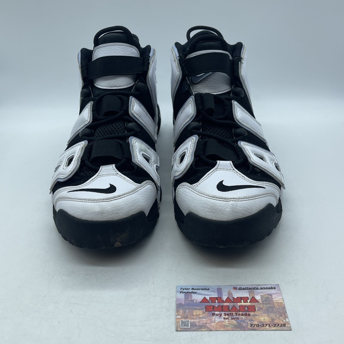 Size 12 - Nike Air More Uptempo Cobalt Bliss Black White Leather
